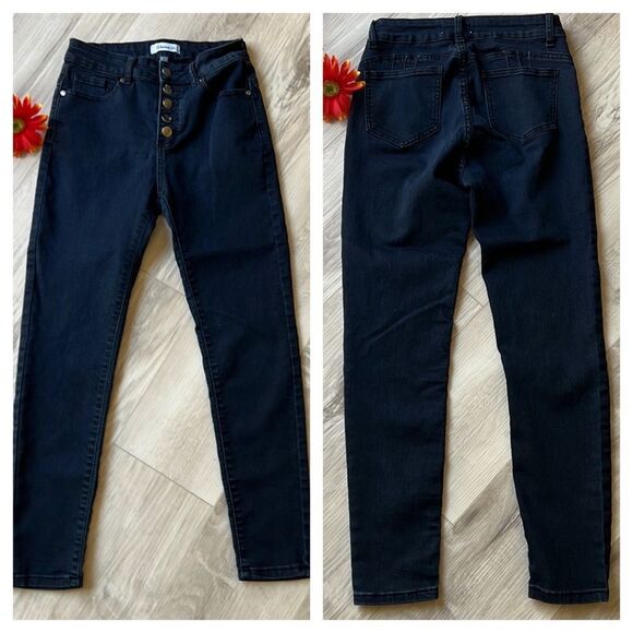 Between Us Dark Stretch Skinny Jean Leggings Jeggings Size 7 - Picture 1 of 7